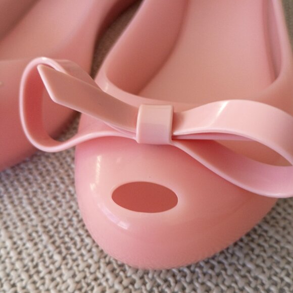 NWT Melissa Women's UltraGirl Bow III flat Pink Size US 8 - Picture 5 of 12